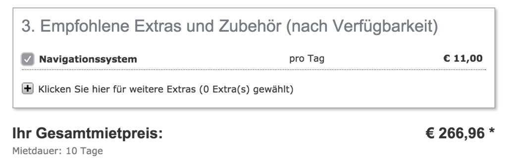 11€ pro Tag für ein Navi: Hier lohnt der Kauf in Deutschland bei einer längeren Mietdauer!?